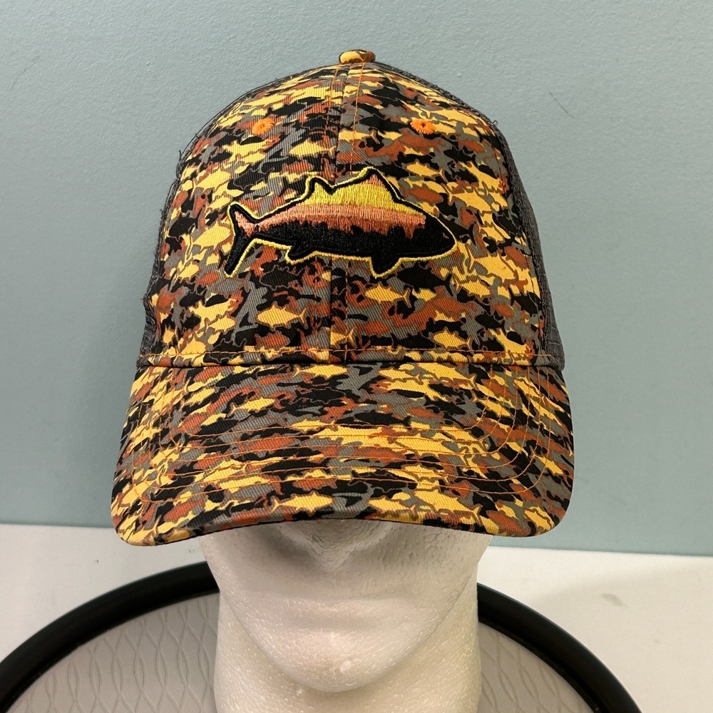 Heybo Fish Camo Hat Snapback Adjustable Mesh Back Baseball Cap Autumn OSFM